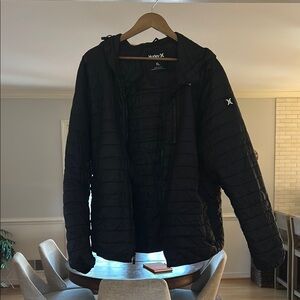 Hurley Black Puffer Jacket XL